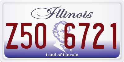 IL license plate Z506721