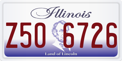 IL license plate Z506726