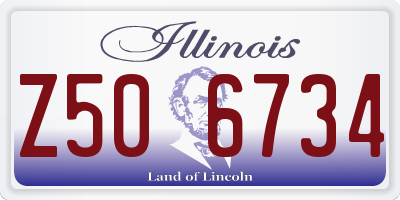 IL license plate Z506734