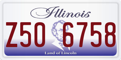 IL license plate Z506758