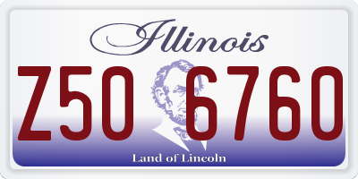 IL license plate Z506760