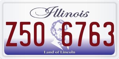 IL license plate Z506763