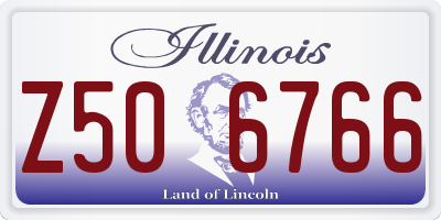 IL license plate Z506766