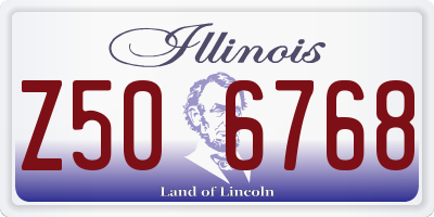 IL license plate Z506768