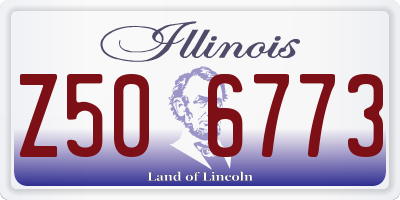 IL license plate Z506773