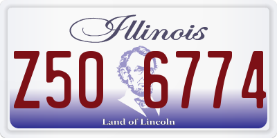 IL license plate Z506774