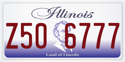 IL license plate Z506777