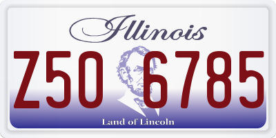 IL license plate Z506785