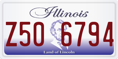 IL license plate Z506794