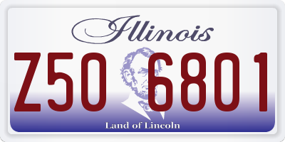 IL license plate Z506801