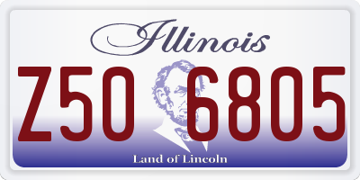IL license plate Z506805