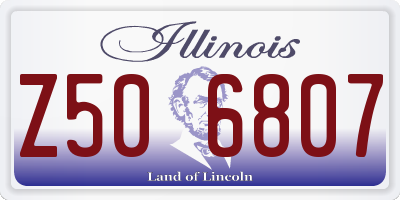 IL license plate Z506807