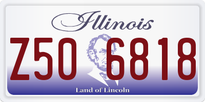 IL license plate Z506818