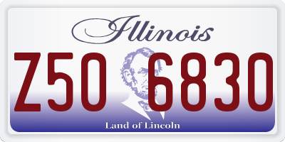 IL license plate Z506830