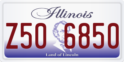 IL license plate Z506850