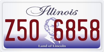 IL license plate Z506858