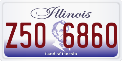 IL license plate Z506860