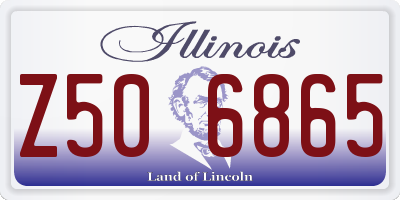 IL license plate Z506865