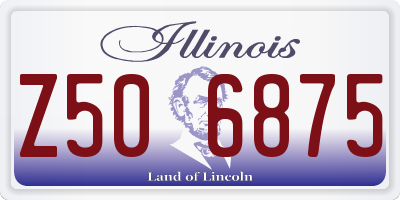 IL license plate Z506875
