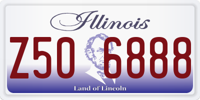 IL license plate Z506888