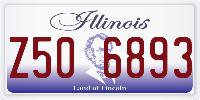 IL license plate Z506893