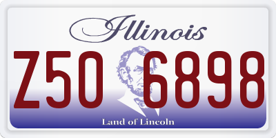 IL license plate Z506898