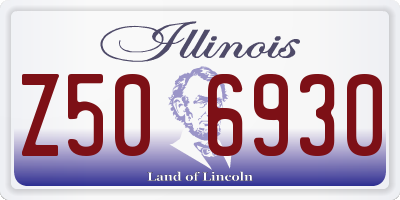 IL license plate Z506930