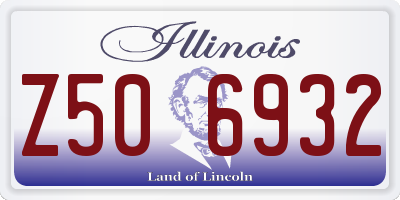 IL license plate Z506932