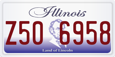 IL license plate Z506958