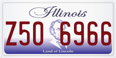 IL license plate Z506966