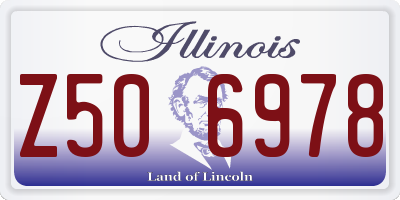 IL license plate Z506978