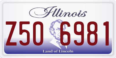 IL license plate Z506981