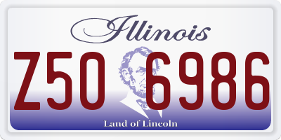 IL license plate Z506986