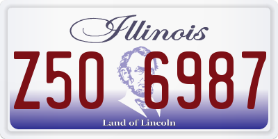 IL license plate Z506987