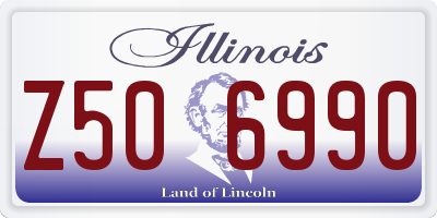 IL license plate Z506990