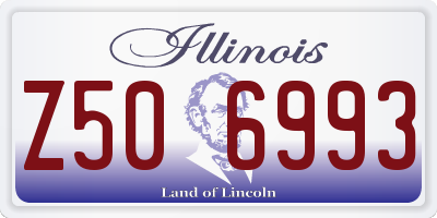 IL license plate Z506993