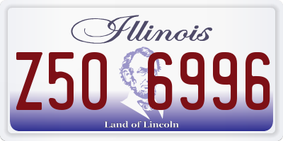 IL license plate Z506996