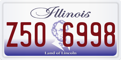 IL license plate Z506998