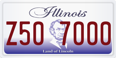 IL license plate Z507000