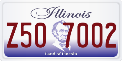 IL license plate Z507002