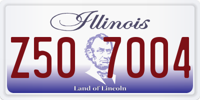 IL license plate Z507004