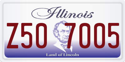 IL license plate Z507005