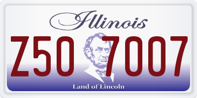 IL license plate Z507007