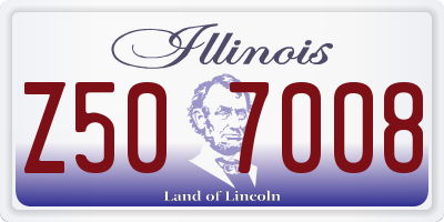 IL license plate Z507008