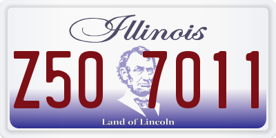 IL license plate Z507011