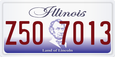 IL license plate Z507013