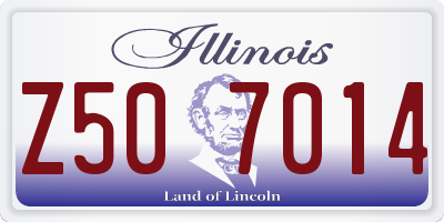 IL license plate Z507014
