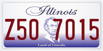 IL license plate Z507015