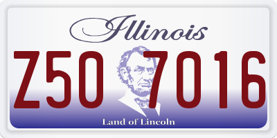 IL license plate Z507016