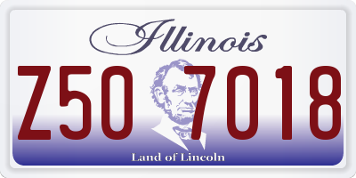 IL license plate Z507018